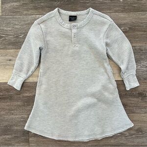 NWOT Little Bipsy Gray Waffle Knit Long Sleeve Dress (2/3T) 🩶